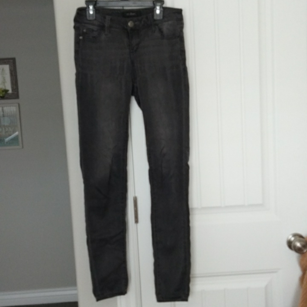 Charcoal Gray Denim Skinny Jeans